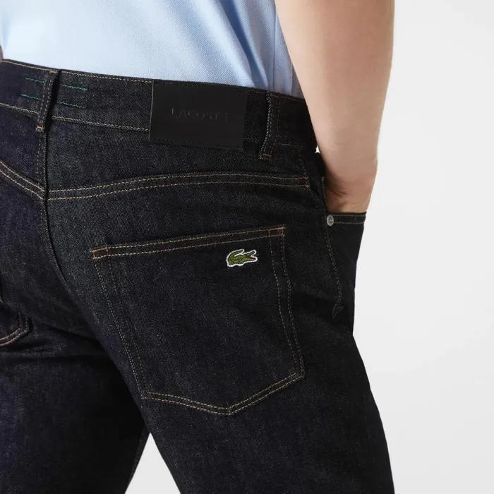 Sweatpants and Trousers Men Lacoste Men039s Slim Fit Stretch Cotton Denim Jeans Blue Ml4