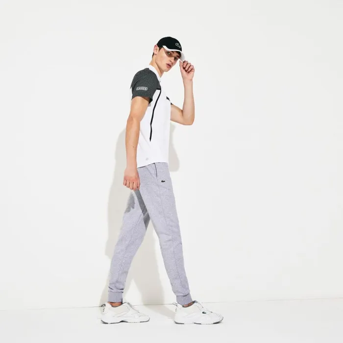 Sweatpants and Trousers Men Lacoste Men039s SPORT Fleece Tennis Sweatpants Grey Chine Cca