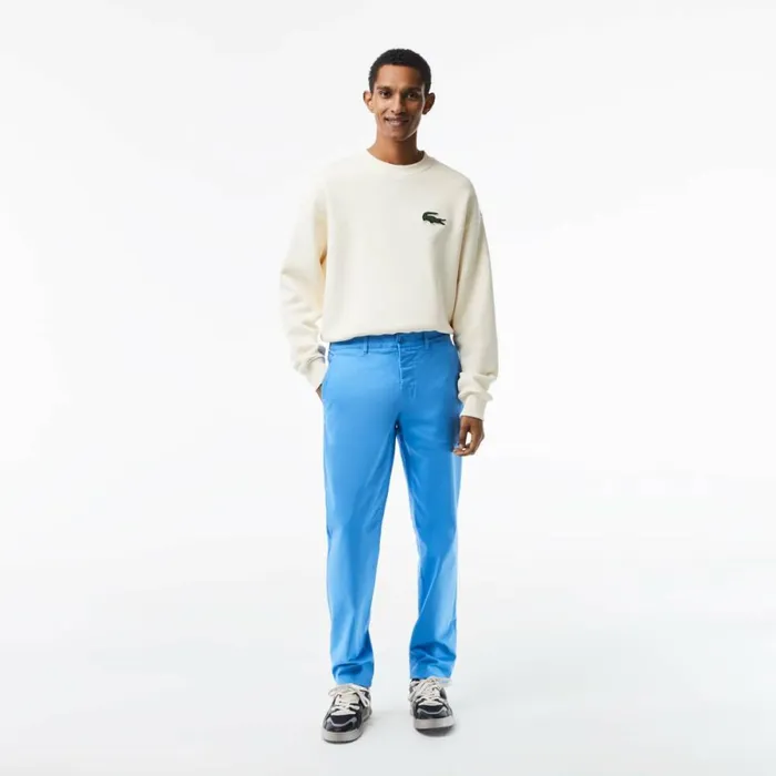 Sweatpants and Trousers Men Lacoste Men039s Stretch Cotton Slim Fit Pants Ethereal Blue L99 Sweatpants and Trousers Men Lacoste Men039s Stretch Cotton Slim Fit Pants Ethereal Blue L99