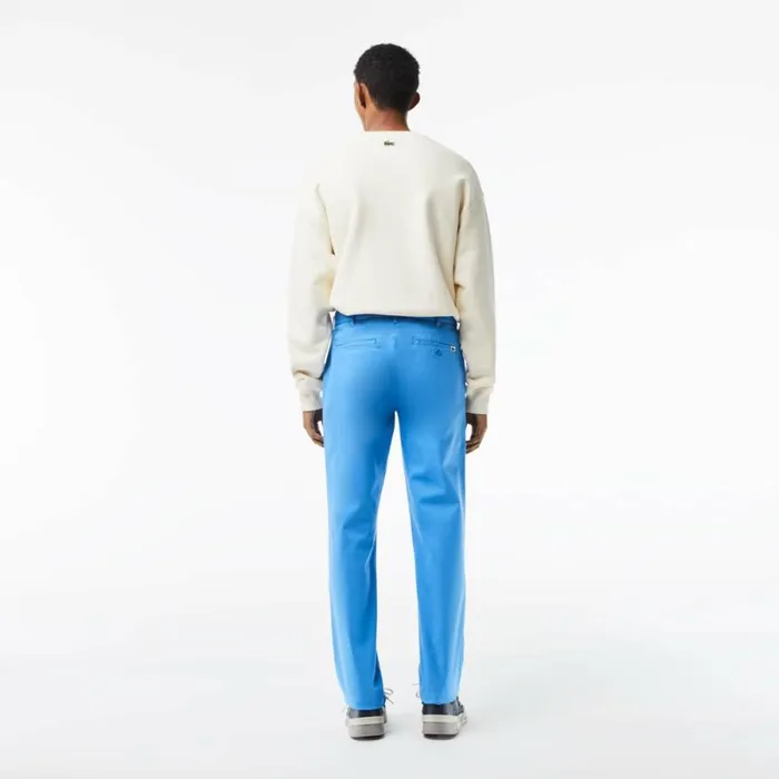 Sweatpants and Trousers Men Lacoste Men039s Stretch Cotton Slim Fit Pants Ethereal Blue L99