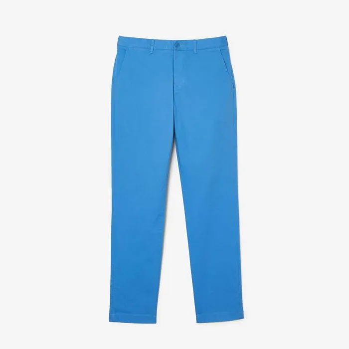 Sweatpants and Trousers Men Lacoste Men039s Stretch Cotton Slim Fit Pants Ethereal Blue L99