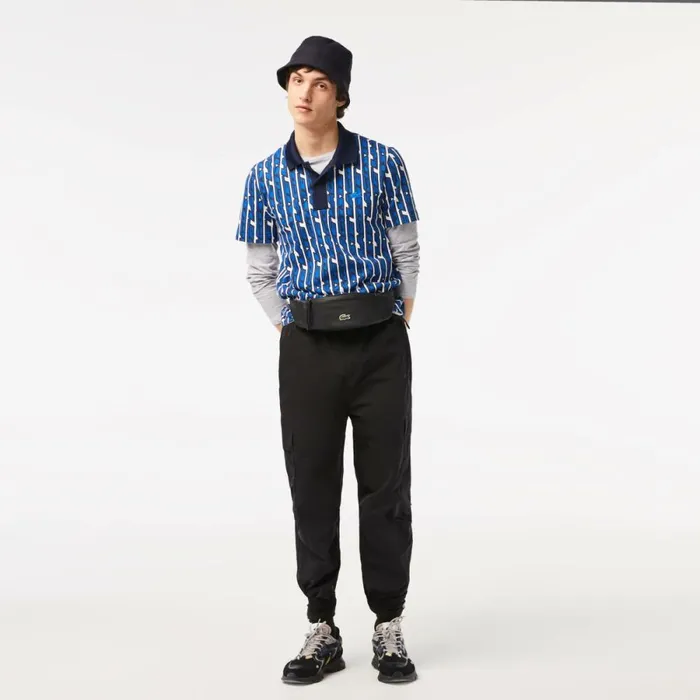 Sweatpants and Trousers Men Lacoste Mens Relaxed Fit WaterRepellent Pants Black 031