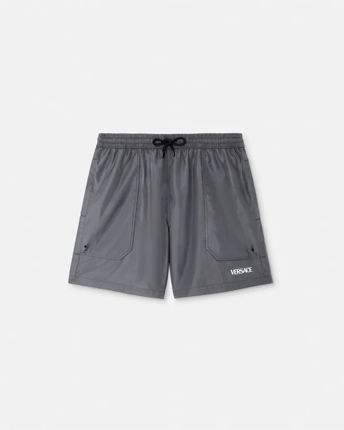 Swimwear Men Versace Barocco Reversible Boardshorts Blackprint