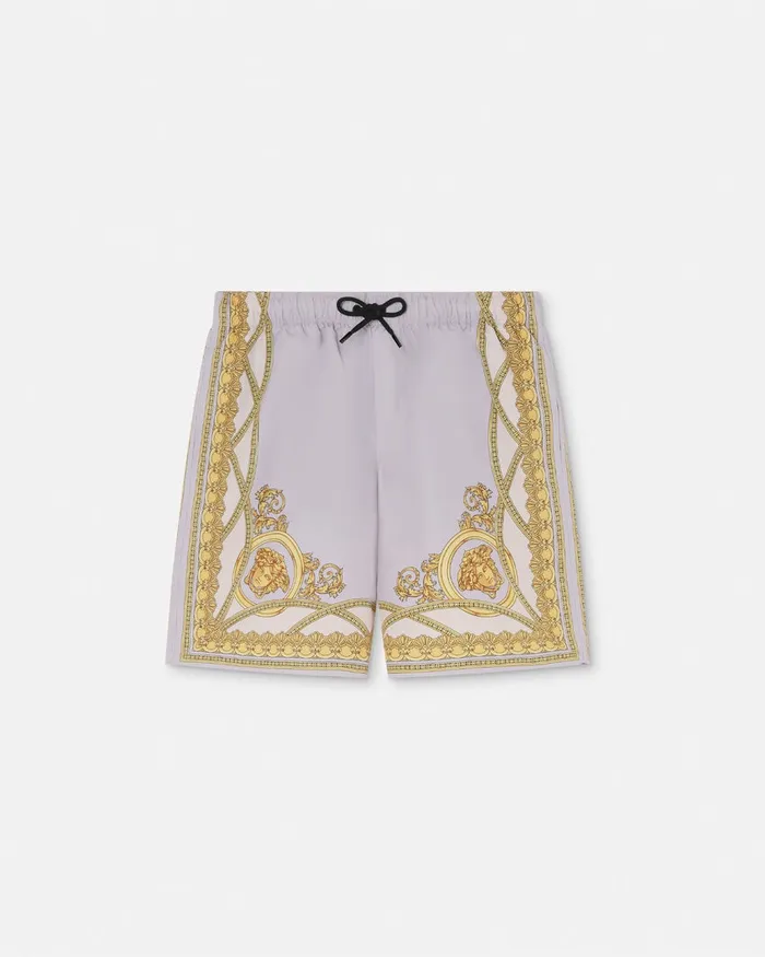 Swimwear Men Versace La Coupe Des Dieux Boardshorts Grayprint