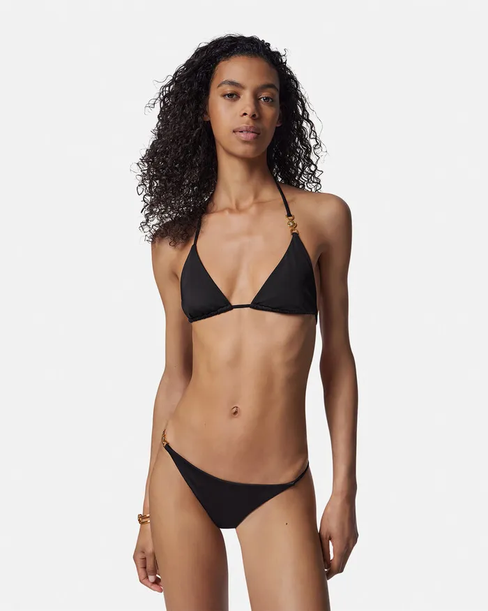 Swimwear Women Versace Medusa 03995 Bikini Top Black
