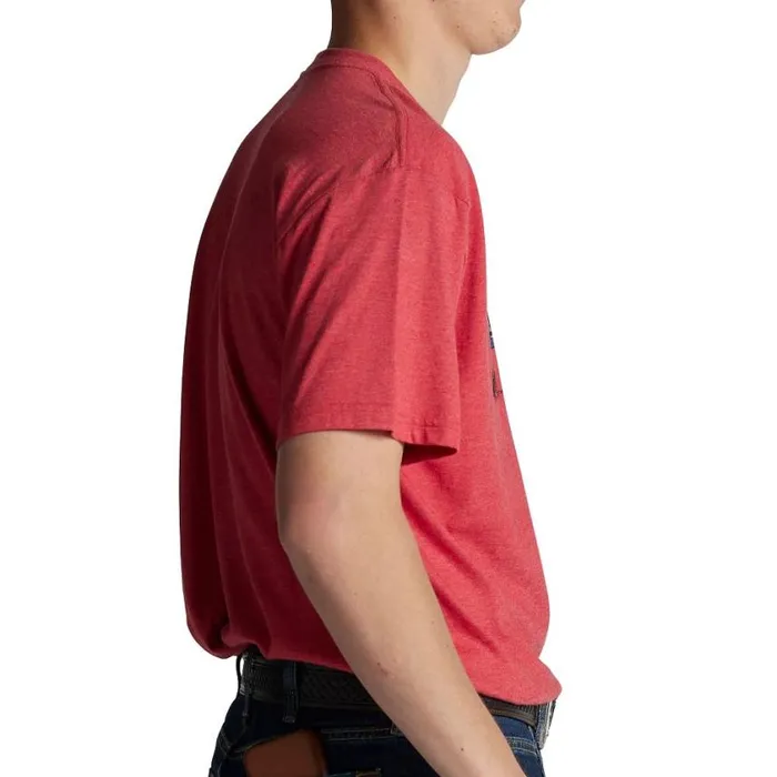 TShirts and Polos Men Justin Boots Justin Patriotic Tractor Tee Red Heather 040red041