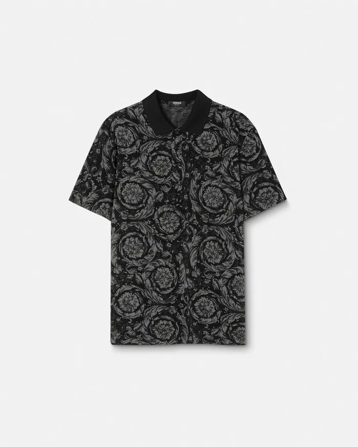 TShirts and Polos Men Versace Barocco Polo Shirt Gray