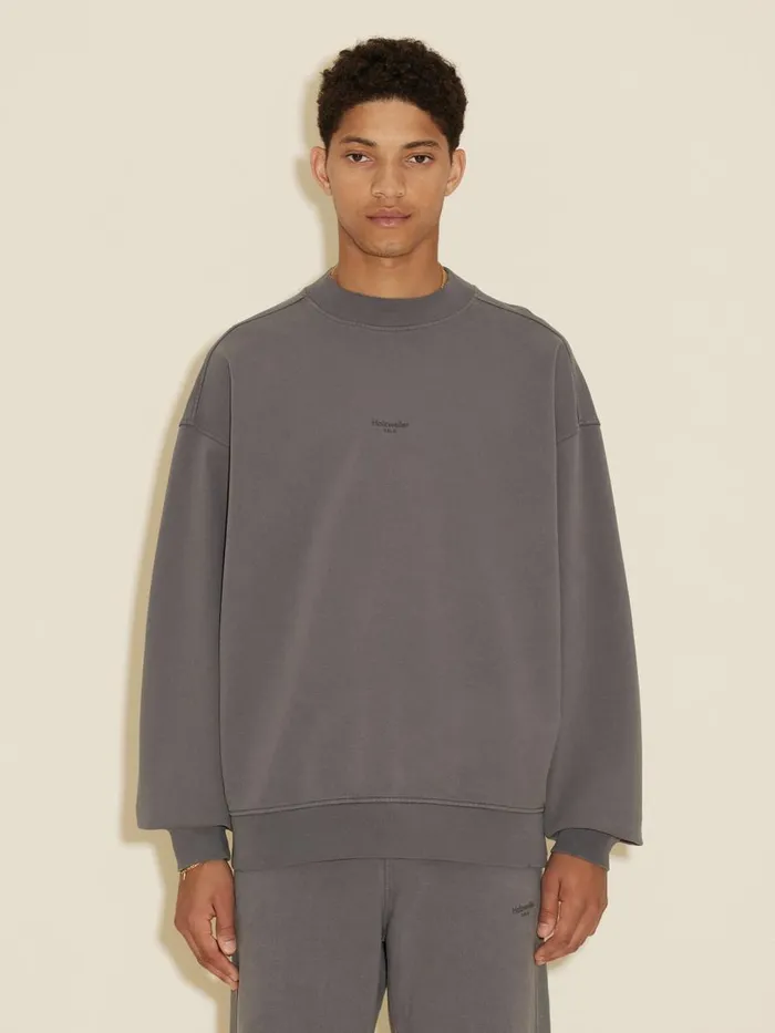 Tshirts and Sweats Men Holzweiler M Mezzanine Oslo Crew Grey