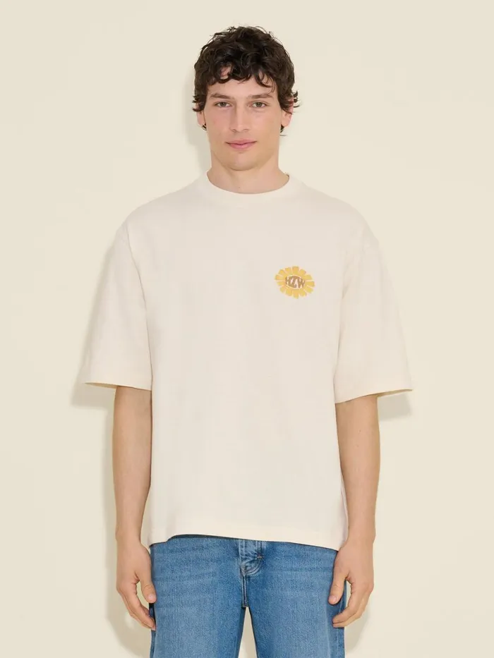 Tshirts and Sweats Men Holzweiler Ranger Logos Tee Ecru