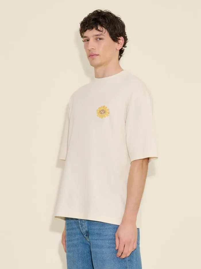 Tshirts and Sweats Men Holzweiler Ranger Logos Tee Ecru