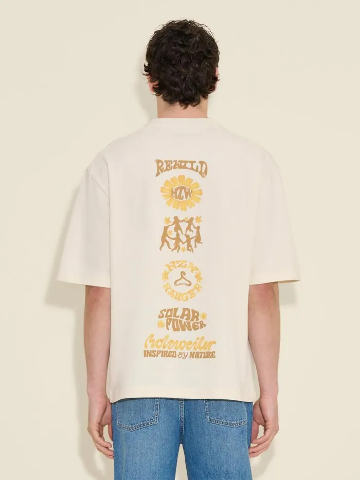 Tshirts and Sweats Men Holzweiler Ranger Logos Tee Ecru