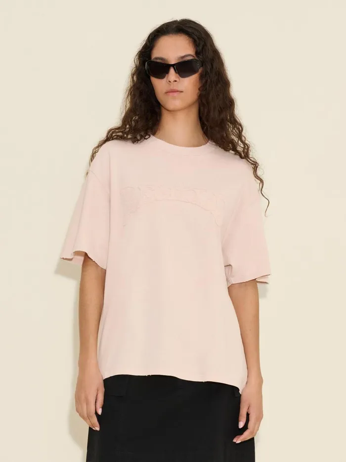 Tshirts and Sweats Women Holzweiler Affection Worn Tee Lt Pink