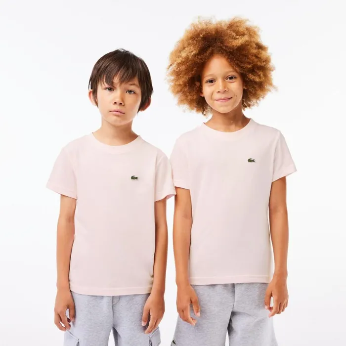 TShirts and Tops Kids Lacoste Kids039 Plain Cotton Jersey TShirt Light Pink T03 TShirts and Tops Kids Lacoste Kids039 Plain Cotton Jersey TShirt Light Pink T03