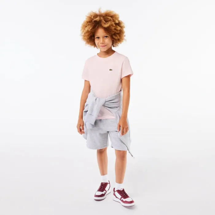 TShirts and Tops Kids Lacoste Kids039 Plain Cotton Jersey TShirt Light Pink T03