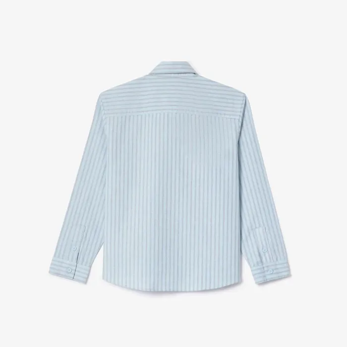 TShirts and Tops Kids Lacoste Kids Contrast Pocket Shirt Light Blue White Navy Blue Inx