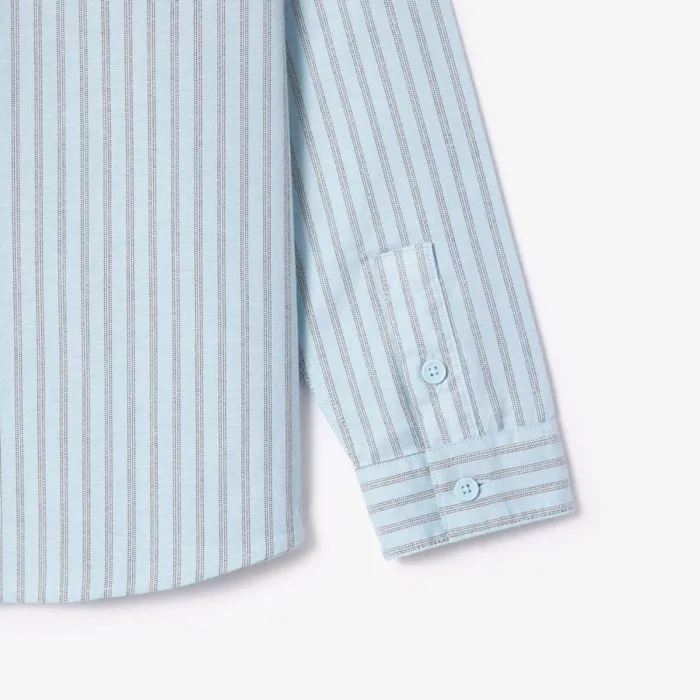 TShirts and Tops Kids Lacoste Kids Contrast Pocket Shirt Light Blue White Navy Blue Inx