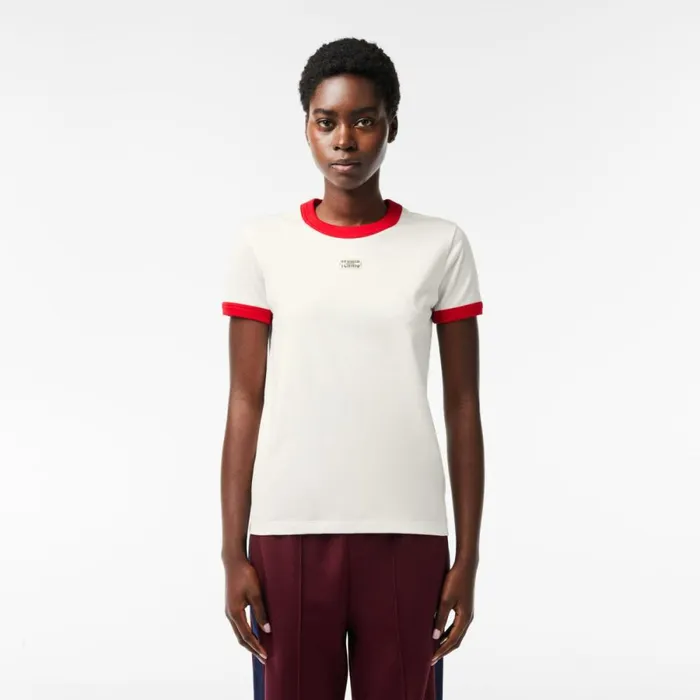 TShirts and Tops Women Lacoste Women039s Slim Fit Cotton Tennis TShirt White Red Xg4 TShirts and Tops Women Lacoste Women039s Slim Fit Cotton Tennis TShirt White Red Xg4
