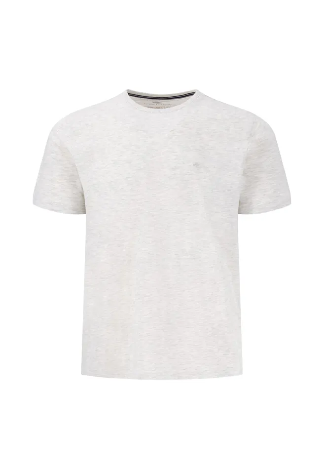 Tshirts Men FYNCHHATTON Tshirt CasualFit With A Round Neckline Summer Breezestrong Bluenavynew Offwhite