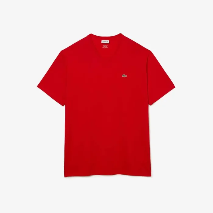TShirts Men Lacoste Men039s Big Fit VNeck Pima TShirt Red 240
