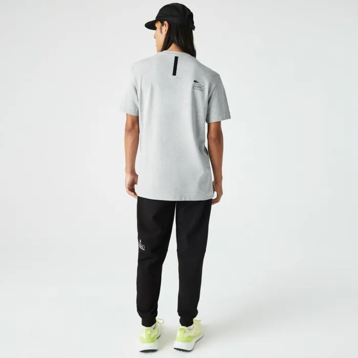 TShirts Men Lacoste Men039s Regular Fit Branded Piqu TShirt Grey Chine Cca