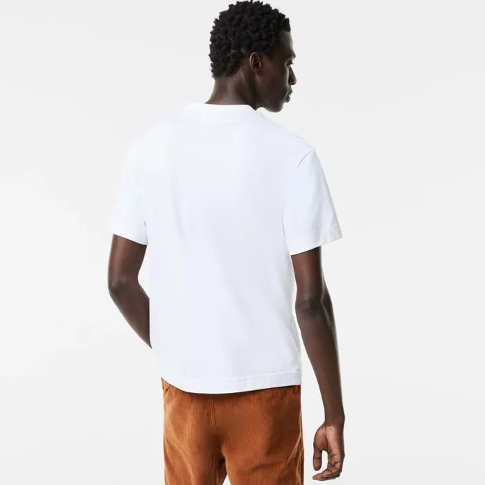TShirts Men Lacoste Men039s Relaxed Fit Crocodile TShirt White 001