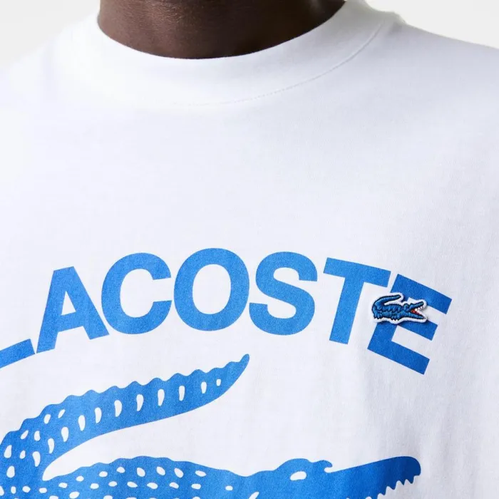 TShirts Men Lacoste Men039s Relaxed Fit Crocodile TShirt White 001