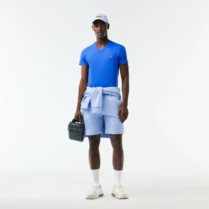 TShirts Men Lacoste Men039s VNeck Pima Cotton Jersey TShirt Blue Siy