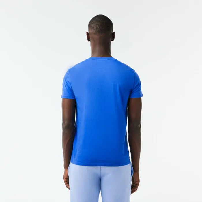 TShirts Men Lacoste Men039s VNeck Pima Cotton Jersey TShirt Blue Siy