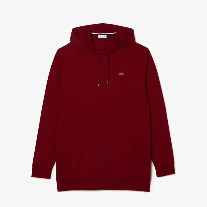 TShirts Men Lacoste Mens Tall Fit Hooded TShirt Bordeaux 476