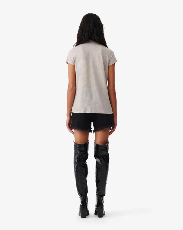 Tshirts Women IRO RODEO VNECK LINEN TSHIRT