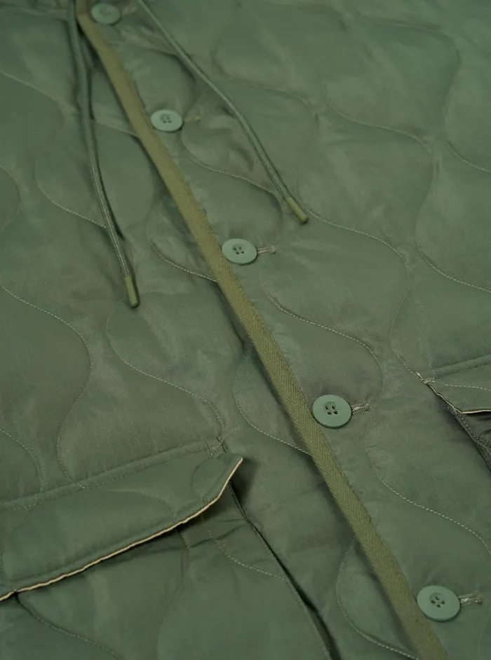 Taion Military Hood Long Down Jacket In Olive Ripstop Men Universal Works Coats and Outerwear