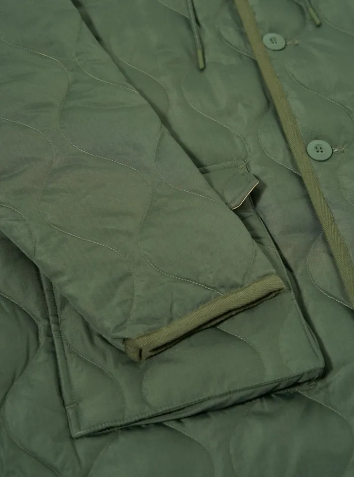 Taion Military Hood Long Down Jacket In Olive Ripstop Men Universal Works Coats and Outerwear