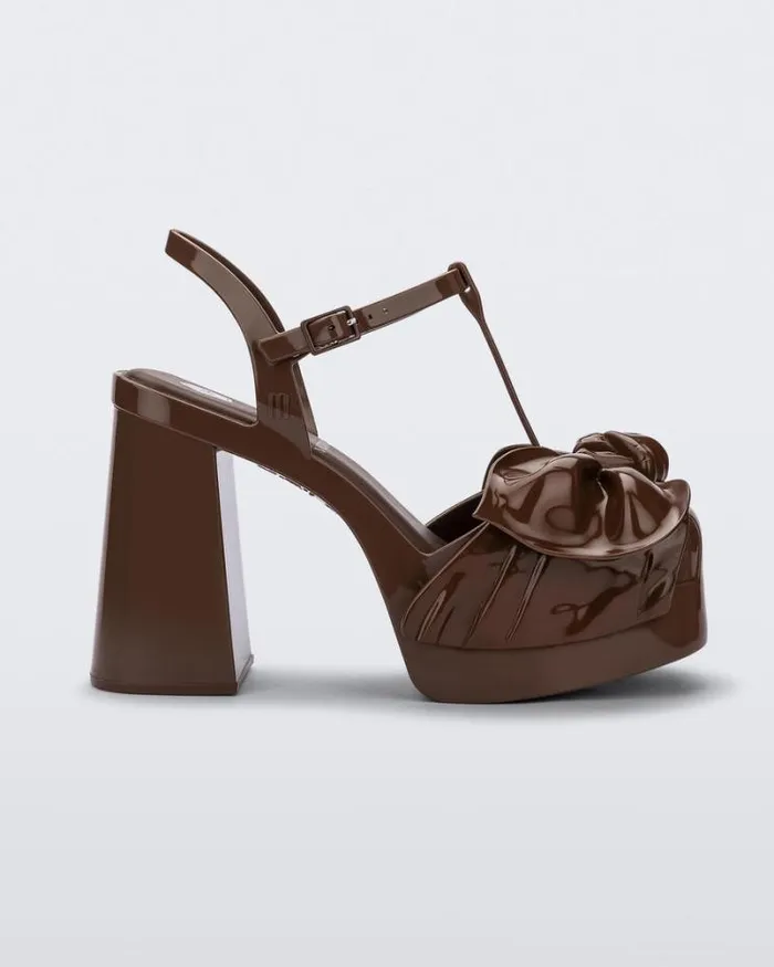 Tie Party Heel Brown Women Melissa Heels