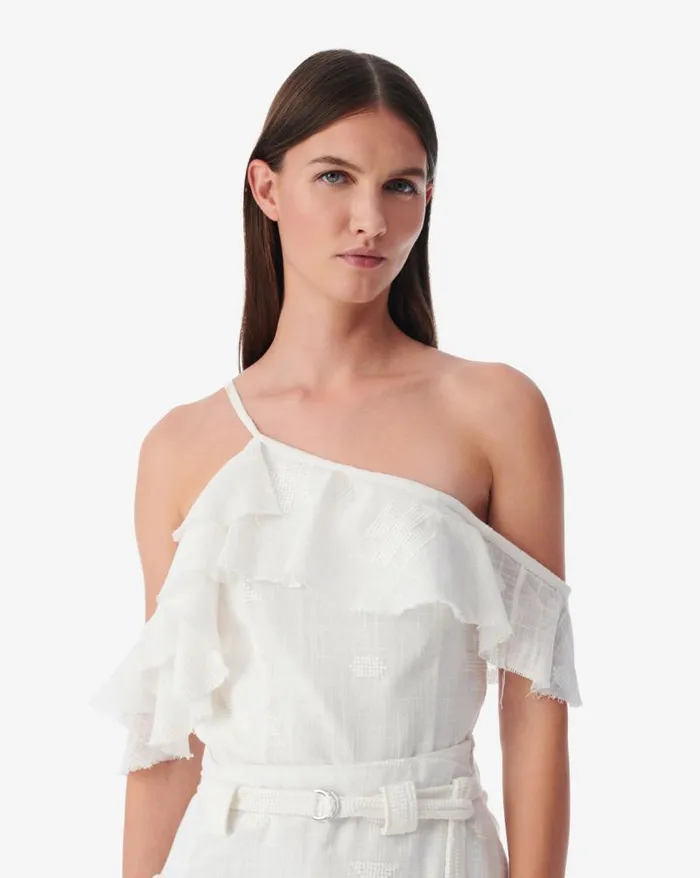 Tops and Shirts Women IRO ADANNA ASYMMETRICAL RUFFLED TOP