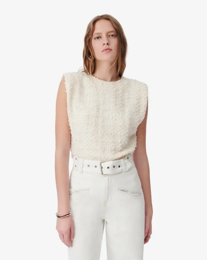 Tops and Shirts Women IRO OPHELYS FRINGED TWEED TOP