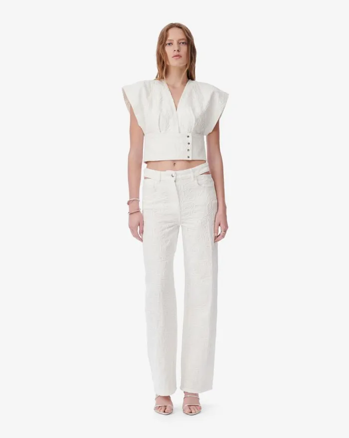 Tops and Shirts Women IRO ZAHAIR VNECK DENIM TOP
