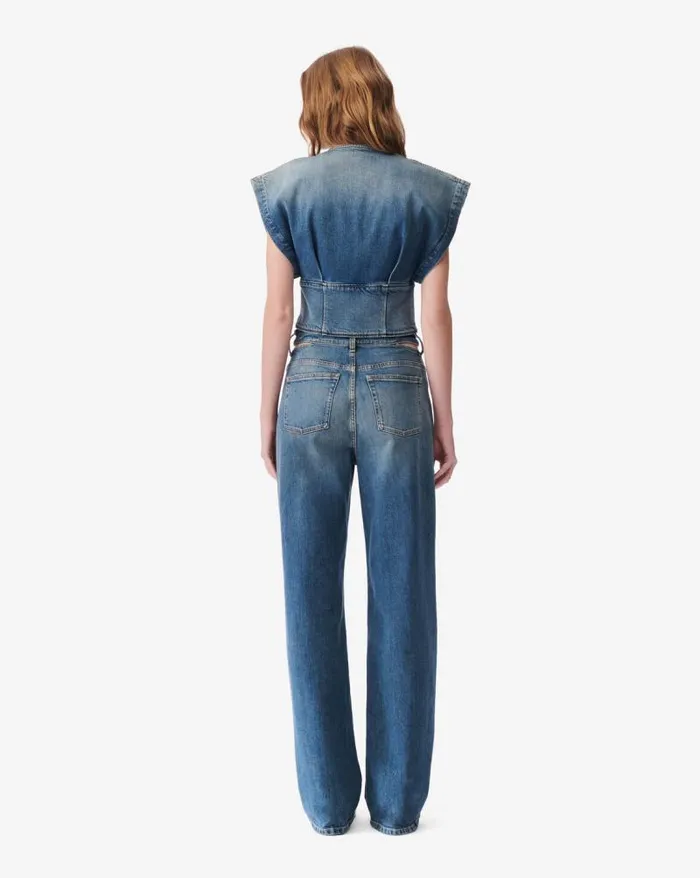 Tops and Shirts Women IRO ZAHIRA VNECK DENIM TOP