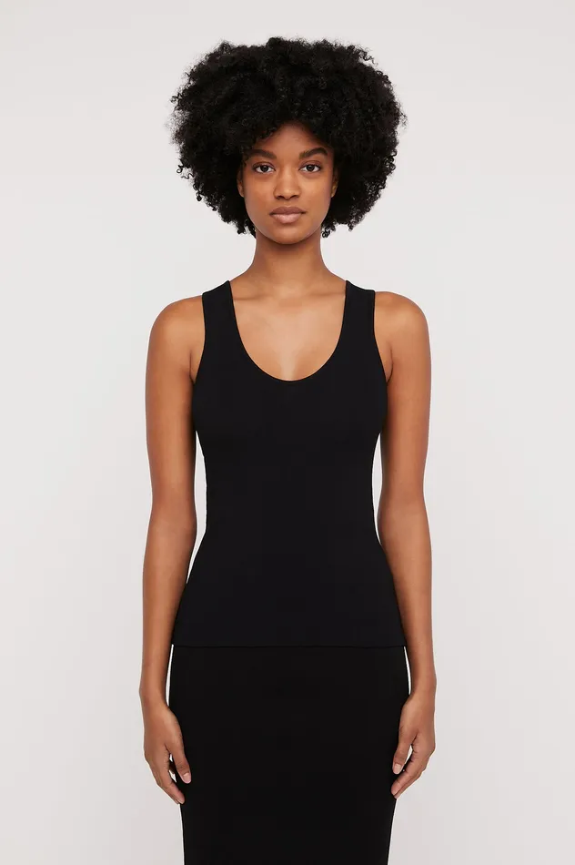 Tops Scanlan Theodore Women CREPE KNIT SINGLET BLACK