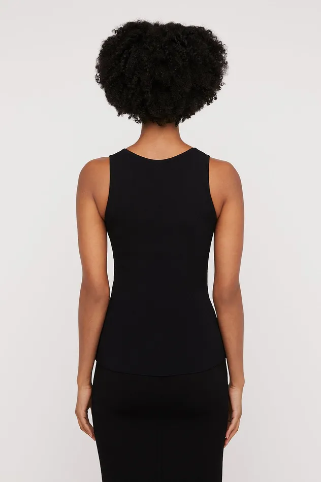 Tops Scanlan Theodore Women CREPE KNIT SINGLET BLACK
