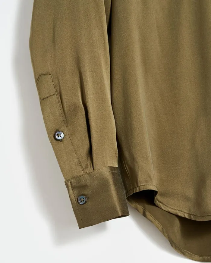 Tops Women Billy Reid The Utility Shirt Burnt Olive