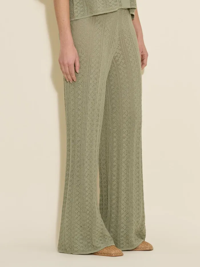 Trousers and Shorts Women Holzweiler Thiril Crochet Knit Trousers Teal