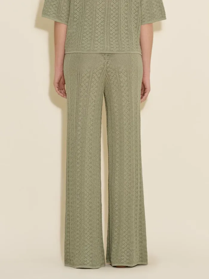 Trousers and Shorts Women Holzweiler Thiril Crochet Knit Trousers Teal