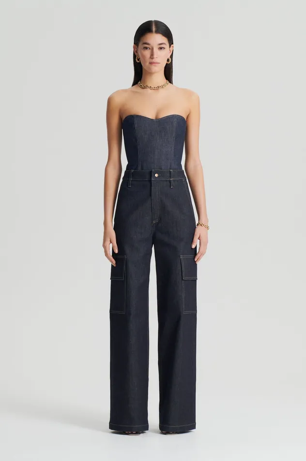 Trousers DENIM CARGO JEAN INDIGO 1275 Scanlan Theodore Women