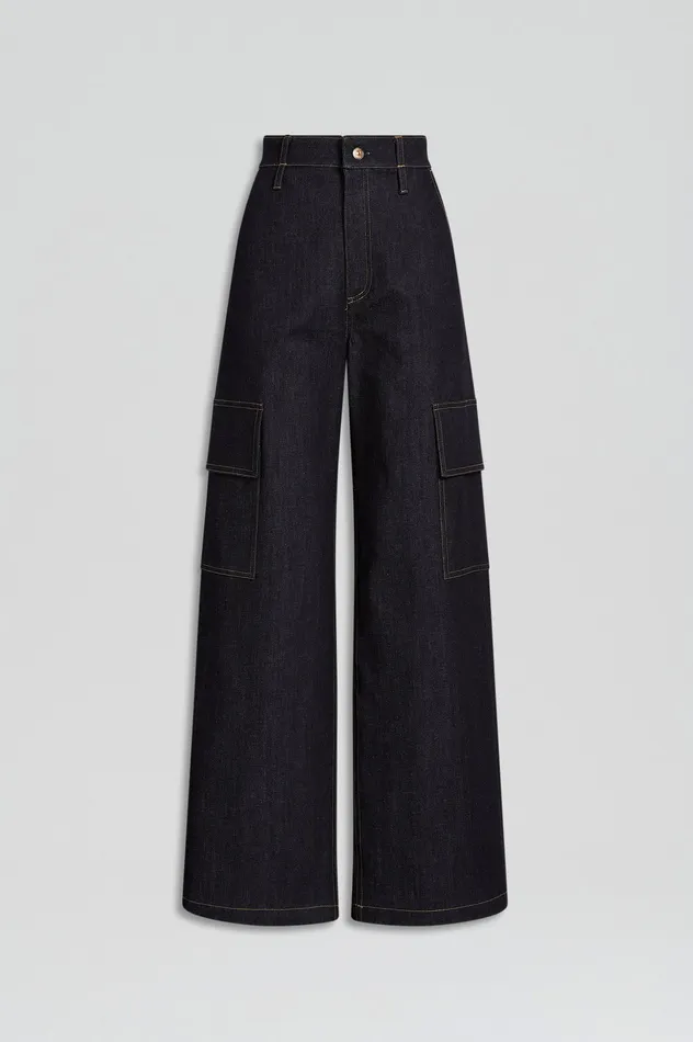 Trousers DENIM CARGO JEAN INDIGO 1275 Scanlan Theodore Women Trousers DENIM CARGO JEAN INDIGO 1275 Scanlan Theodore Women