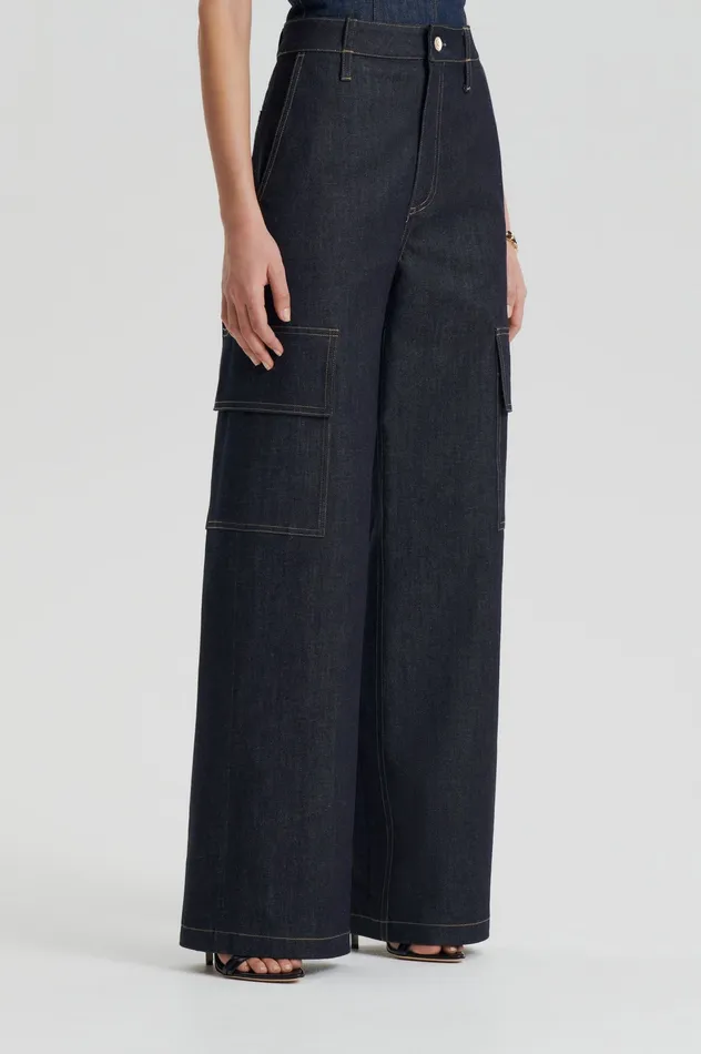 Trousers DENIM CARGO JEAN INDIGO 1275 Scanlan Theodore Women Trousers DENIM CARGO JEAN INDIGO 1275 Scanlan Theodore Women