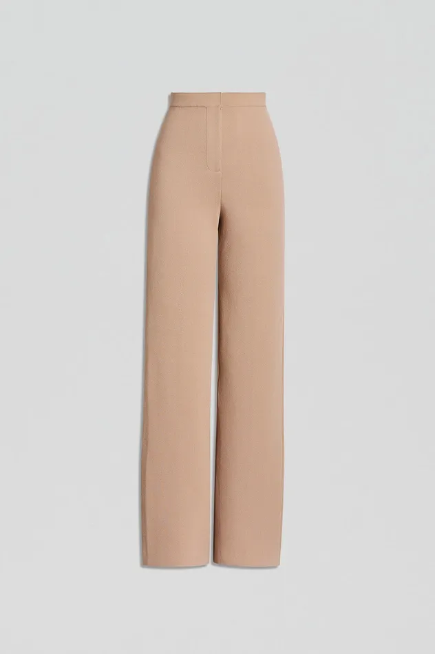 Trousers Scanlan Theodore Women CREPE KNIT TROUSER OAT Trousers Scanlan Theodore Women CREPE KNIT TROUSER OAT