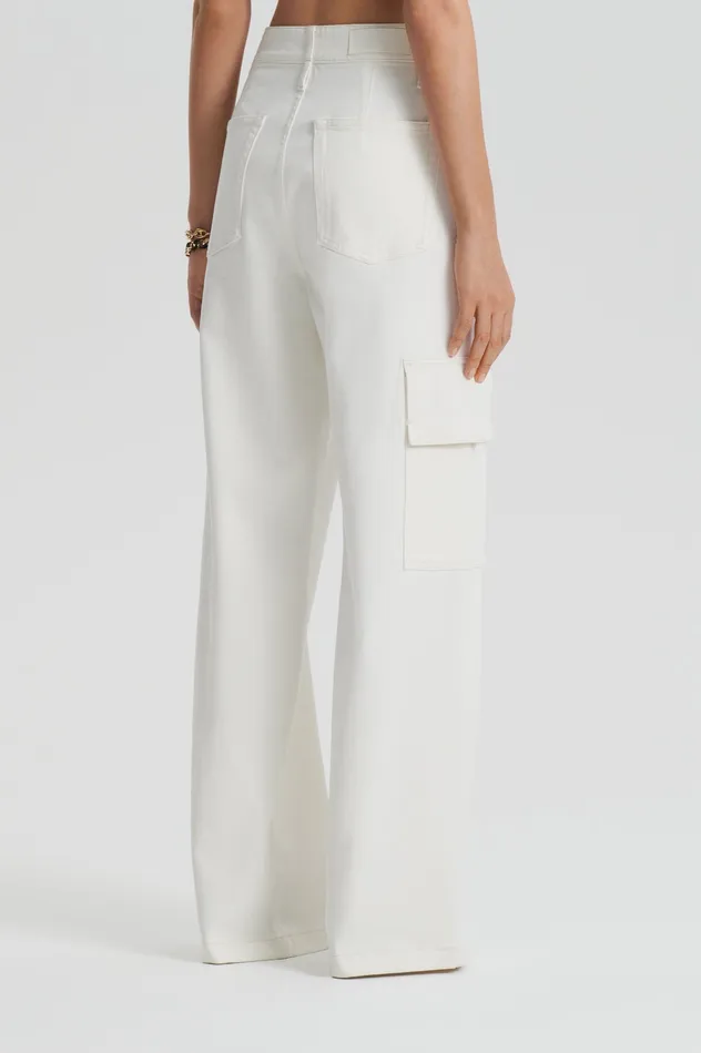 Trousers Scanlan Theodore Women DENIM CARGO JEAN NATURA115