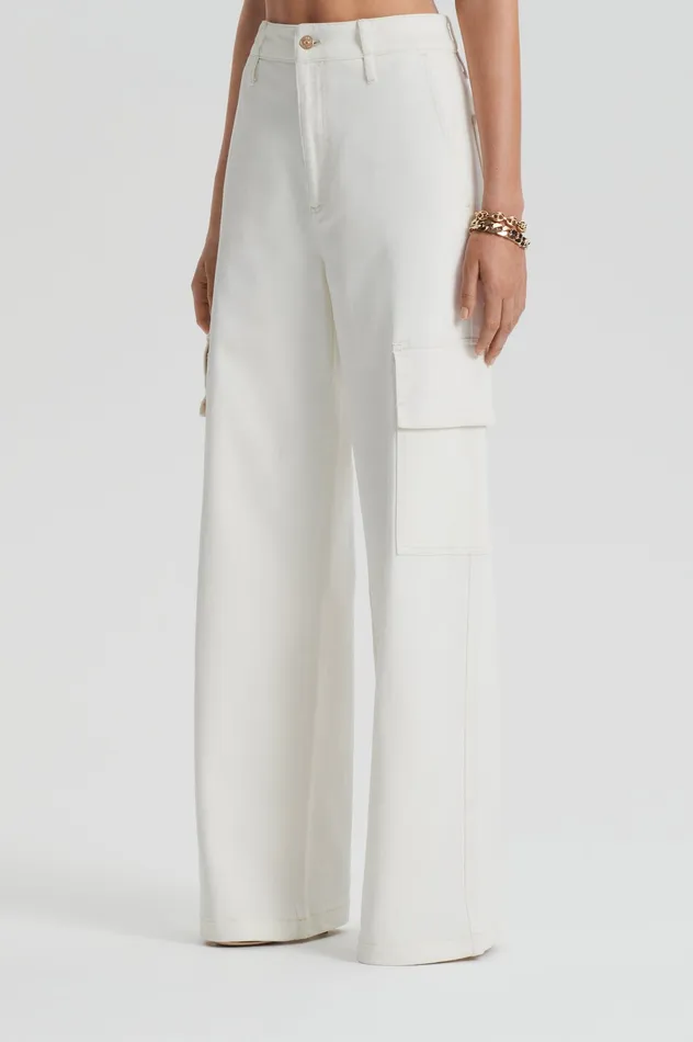 Trousers Scanlan Theodore Women DENIM CARGO JEAN NATURA115