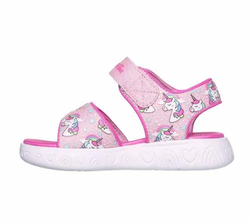 Twinkle Toes Rainbow Shines Pink Multi Kids SKECHERS Toddlers UK Sizes 49
