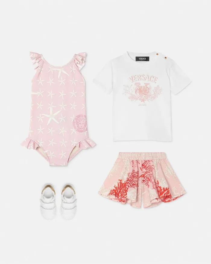 Underwear and Beachwear Kids Versace Stella Marina Baby Swimsuit White